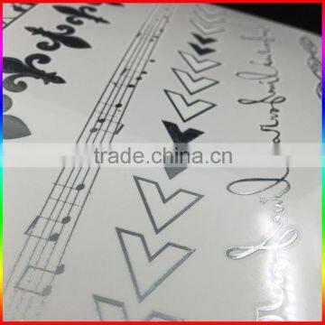 Flash Custom Silver Temporary Metallic Tattoo photo-3