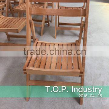 Folding Slat Seat Wood Chair