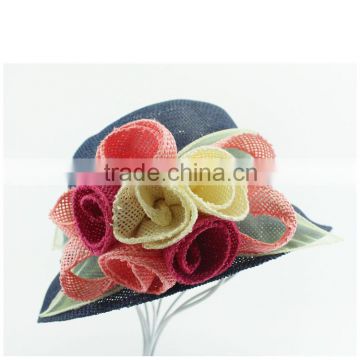 Fedora Stylish Fashion Female Summer Hat Plain Straw Hat With Bowknot