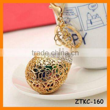 2014 Fashion Hollow Rose Gold Key Chain, Gift Bag Pendant ZTKC-160