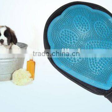 PET SCRUBBER MASSAGE GROOMING GLOVE