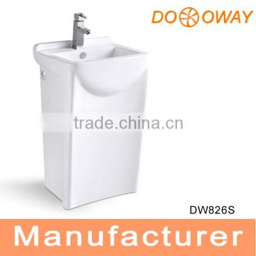 Bathroom free standing one piece ceramics basin DW826S