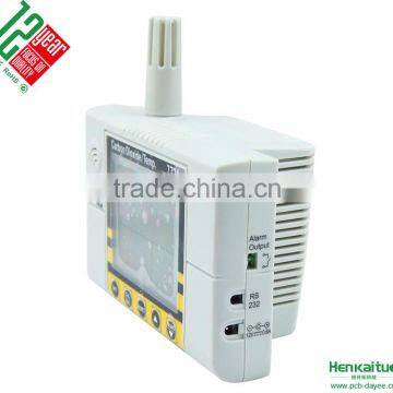 Wallmount Super Large LCD Carbon Dioxide Gas Temperature Detector With Alarm photo-3