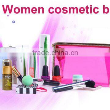 woman PVC plastic cosmetic bag