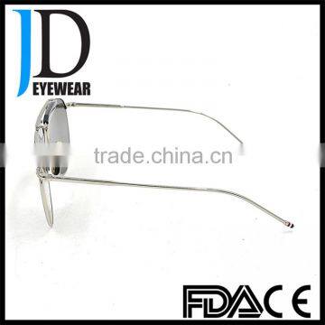 Cool and Fashion Silvery Aviator Mirror Lens Ladies Metal Sunglasses.