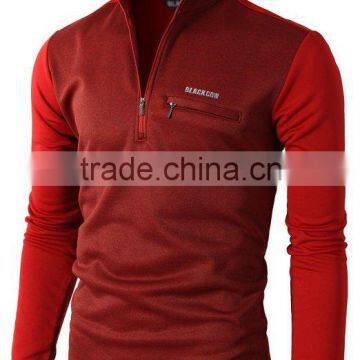 SPORT Mens Active Slim Fit Napping Athletic Neck Zip Front up T-Shirts