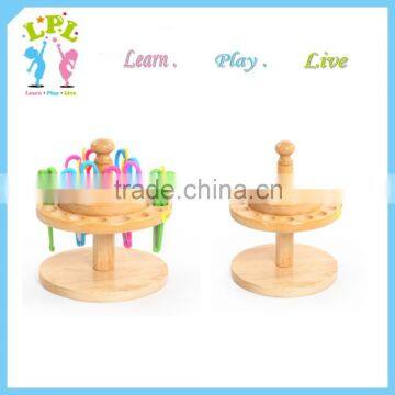 Wholesale high quality rotating wooden scissor display stand