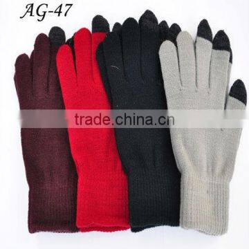 Fashion Acrylic Gloves Adult Winter Gloves Acrylic Fingerless Knitted Magic Gloves Lady Mitten Magic Stretch Glove