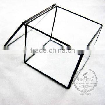 11.5*11.3*10cm Geometric Cube Glass Terrarium Flower Arrangement Air Plant Planter Greenhouse Home Decoration 0100010