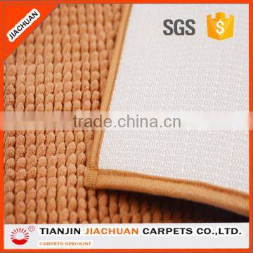 short pile pvc back polyester microfiber anti-slip chenille mat