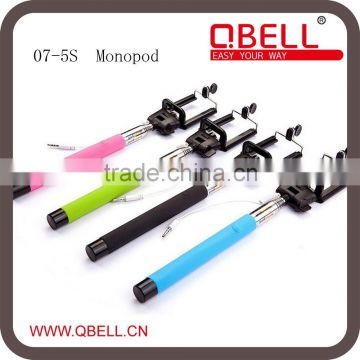 07-5s selfie mobile phone monopod with wire/selfie monopod/monopod for self