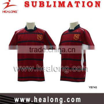 Wholesale OEM Team Set Sportswear Sublimated Cheap Striped Custom Rugby Jerseys Uniform photo-3