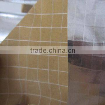 Heat sealing Aluminum foil kraft paper reinforced by scrim yarn