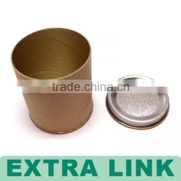 Nut Pack Food Use Steel Lid Gold Foil Inside Logo Custom Kraft Paper Cylinder Box photo-3