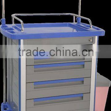 KL-AT850 Luxury Abs Plastic Medical Crash Cart With Drawer