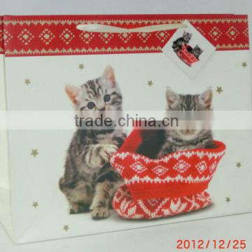 Cats In Stocking Cap Design Gift Bag