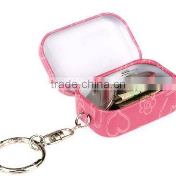 storage key chain tin box