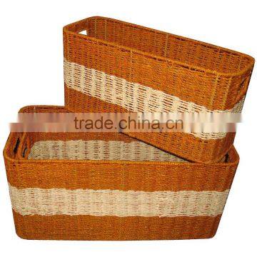 High used value set 3 items bamboo-rattan basket from Vietnam