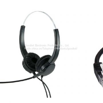 Call Center Binaural Headset RJ