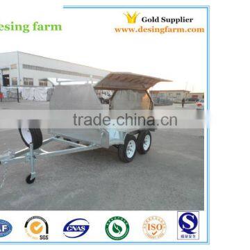 8x5 tandem axle folding aluminum box trailer