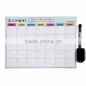 Monthly Magnetic Calendar for Refrigerator Dry Erase White Board For Kitchen Fridge With Strong Magnet 17" x 12" photo-5