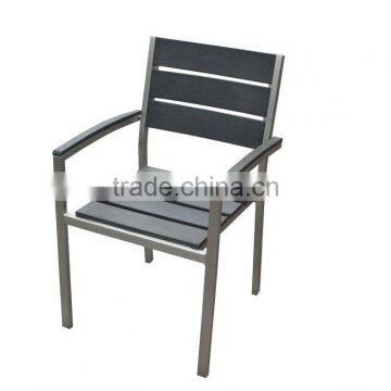 Outdoor garden polywood brushed aluminum chair