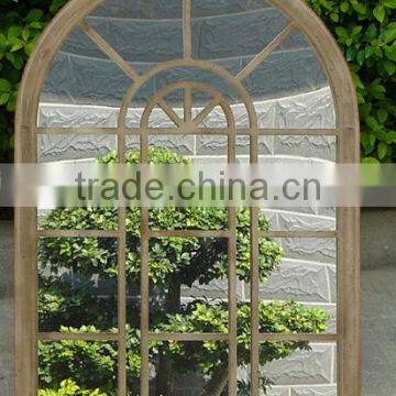 Strong Metal Frame Round Arch Garden Mirror photo-3