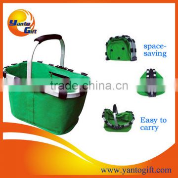 Shopping basket collapsible