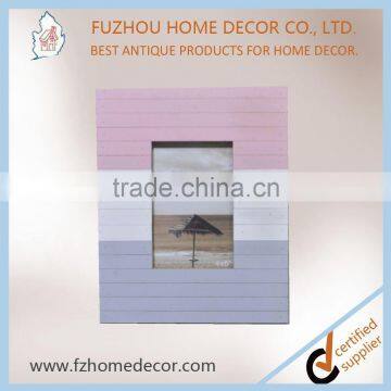 Terse Style Wooden Painting Photo Frame With Color Stripe for Decoration or Gift photo-3