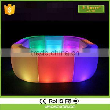 RGB Plastic Batter lighted RGB led bar counter, led bar counter for salePlastic Bar CoutnerAcrylic Furniture Cheap