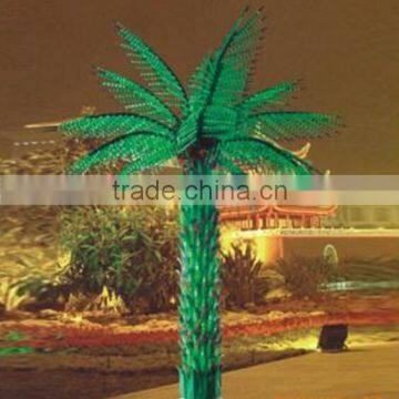 Home garden decorative 750cm Height outdoor artificial green flashing LED solar lighted up Date palm trees with bark EDS06 1410