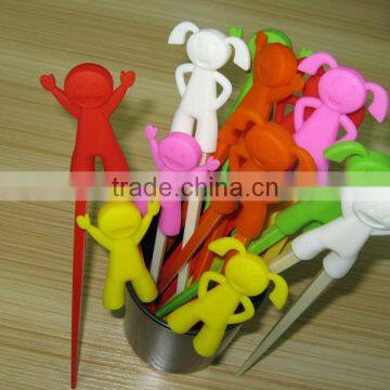 2013 colorful new design couple cute silicone chopsticks