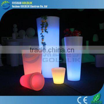 Restaurant Decorative Static Colors LED Lighted Flower Pot