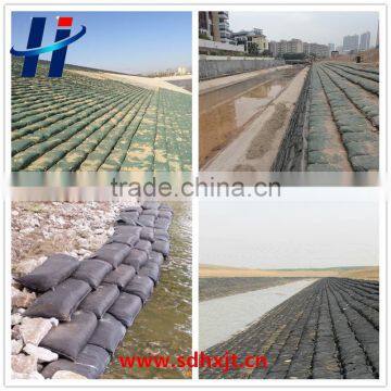 Short fiber river regulation nonwoven geobag