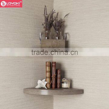 Hot Sale Large Radial Floating Shelf Set of 2 MDF Wood Home Wall Decoration Wall Mounted Corner Wall Shelf photo-4
