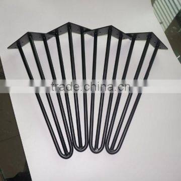 16 Inch Black Matt Powder Coated Iron Hairpin Leg for Coffee Table & End Table photo-2
