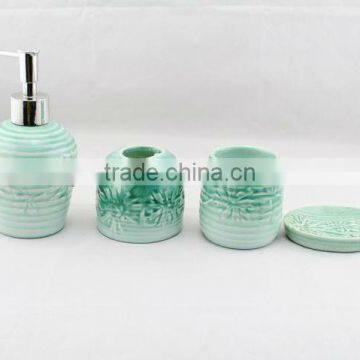 jade ceramic bathroom accessories with stripes