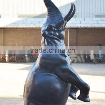 High Quality Metal Craft Bronze Standing Elephant Fountain Statue photo-4