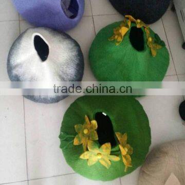 China Manufacturer Supply Indoor Wool Felt Cat Cave/ Bed/ House for Sale photo-5