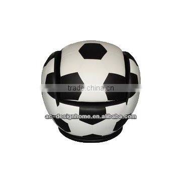 BLACK/WHITE FOOTBALL PVC/WOODEN KID ONE SEAT SOFA