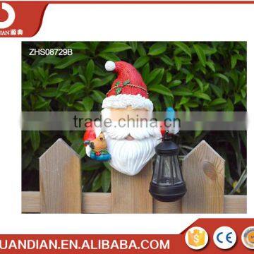Solar Christmas Decorative Santa -Indoor or Outdoor Decorative Garden Resin Sculpture photo-2