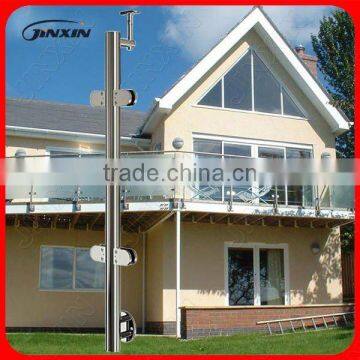 JINXIN Customized Glass Fence_tempered Glass Fence Panels Stair Railing Cost photo-2