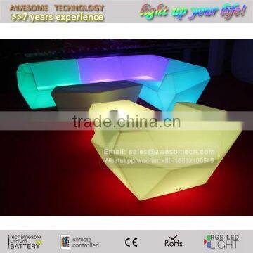 Nightclub Using Diamond Shaped LED Sofa Set photo-3