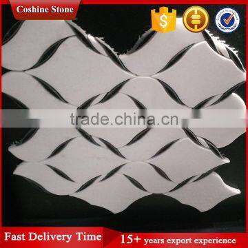 Luxury Interior Wall Decoration Background Carrara White Marble Mosaic Tile photo-2
