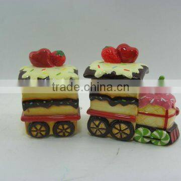 2013 Hot Sale Cake Train Ceramic Cookie Jar