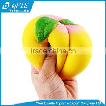 Wholesale 10CM PU foam big peach Kawaii Jumbo squishy licensed toy for children