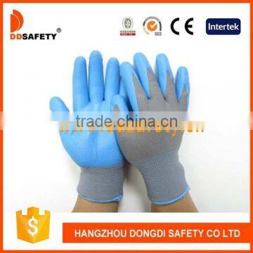 DDSAFETY 2017 Walmart Grey Nylon With Blue Nitrile Glove