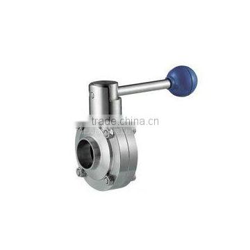 HF1B008 DN100 Weld Stainless Steel 304 Sanitary Low Price Butterfly Valve