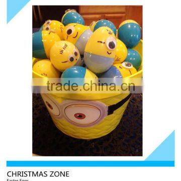 2015 Hot Holiday Crafts Plastic Yellow Easter Egg Forchildren's Gift From Dongguan Icti Manufacturer photo-2