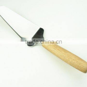 32057 Stainless Steel Steak Cake Pizza Turner With Wooden Handle